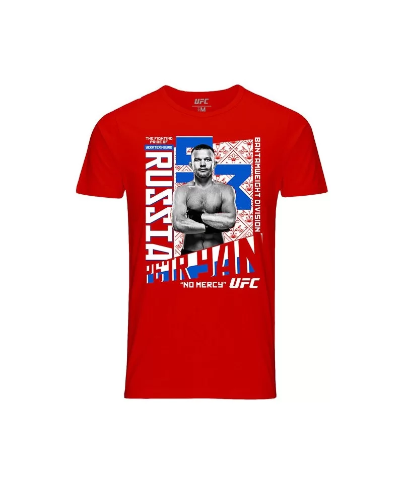 Men's UFC Petr "No Mercy" Yan Russia T-Shirt - Red $12.04 MEN'S