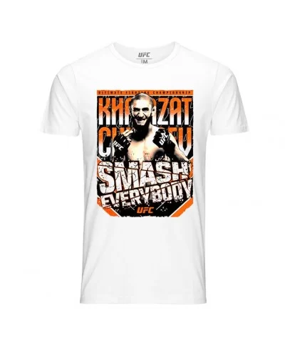 Men's UFC Khamzat "Borz" Chimaev Smash Everybody T-Shirt - White $11.48 MEN'S