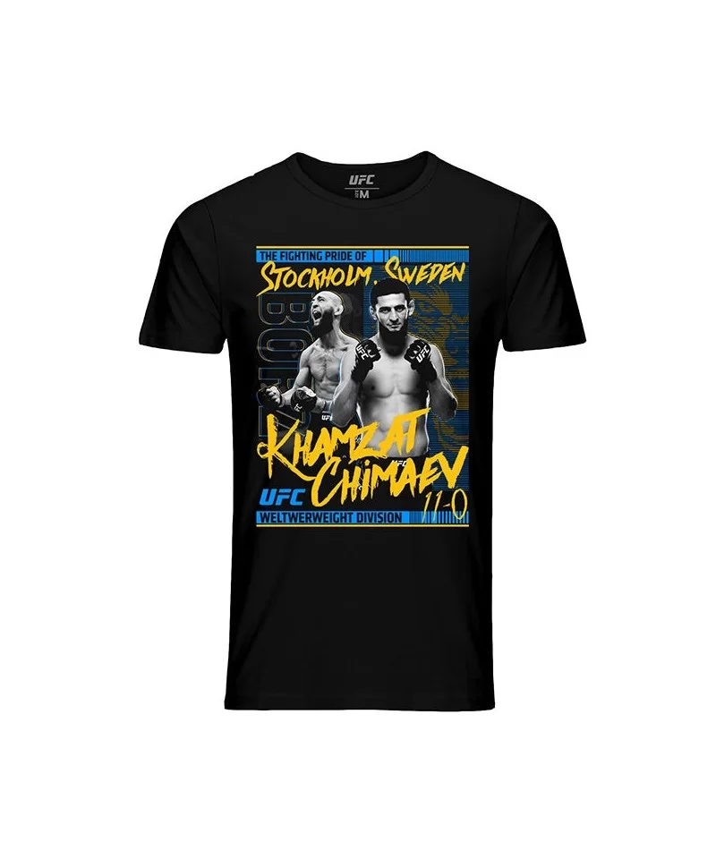 Men's UFC Khamzat "Borz" Chimaev 11-0 T-Shirt - Black $9.52 MEN'S