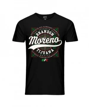 Men's UFC Brandon Moreno Tijuana Crest T-Shirt - Black $10.08 MEN'S