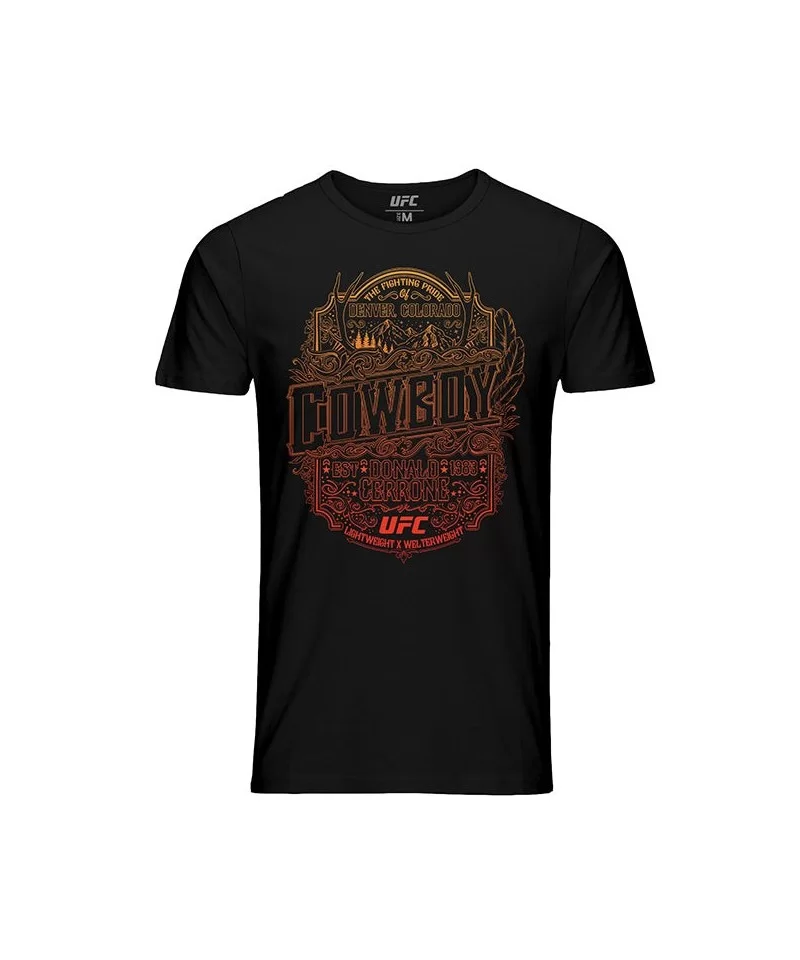 Men's UFC Donald "Cowboy" Cerrone Retirement T-Shirt - Black $11.76 MEN'S