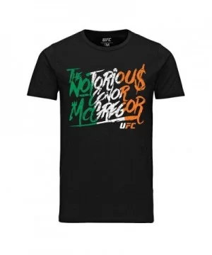 Men's UFC Conor "The Notorious" McGregor Graffiti Flag T-Shirt - Black $13.72 MEN'S