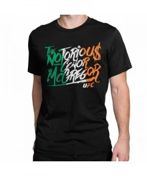 Men's UFC Conor "The Notorious" McGregor Graffiti Flag T-Shirt - Black $13.72 MEN'S