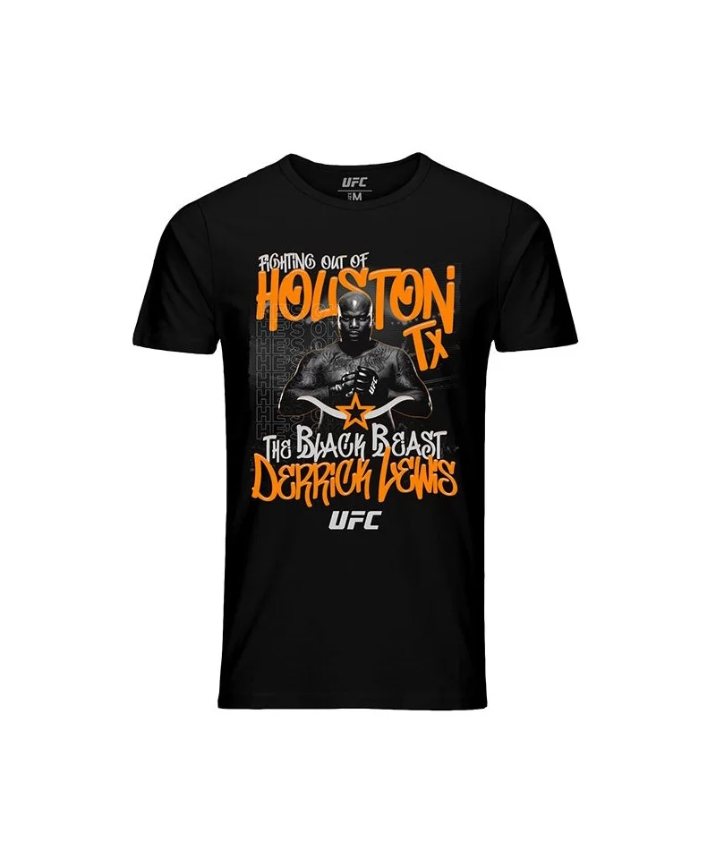 Men's UFC Derrick "The Black Beast" Lewis Houston Graffiti T-Shirt - Black $8.68 MEN'S