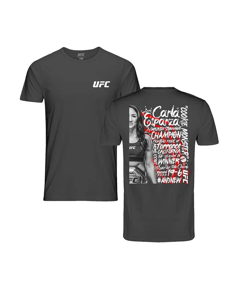 Men's UFC Carla "Cookie Monster" Esparza Stats T-Shirt - Black $13.44 MEN'S