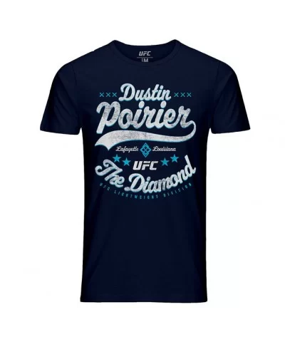 Men's UFC Dustin "The Diamond" Poirier Script T-Shirt - Navy $14.00 MEN'S