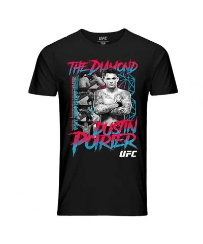 Men's UFC Dustin "The Diamond" Poirier Collage T-Shirt - Black $10.64 MEN'S