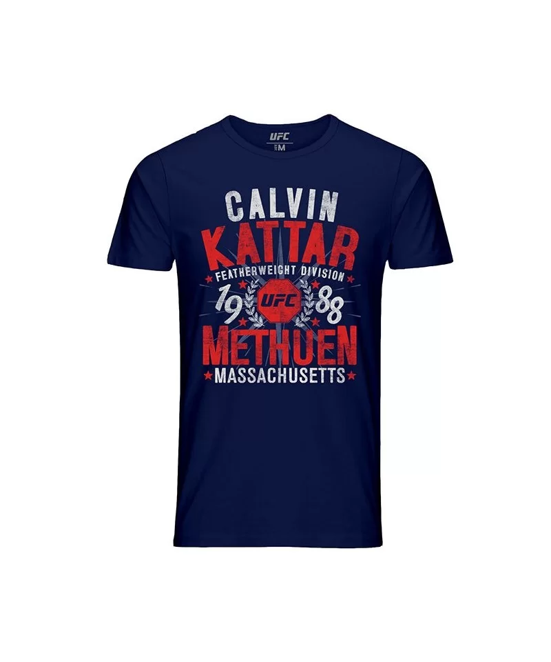 Men's UFC Calvin Kattar Methuet 88 T-Shirt - Navy $12.32 MEN'S