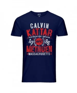 Men's UFC Calvin Kattar Methuet 88 T-Shirt - Navy $12.32 MEN'S