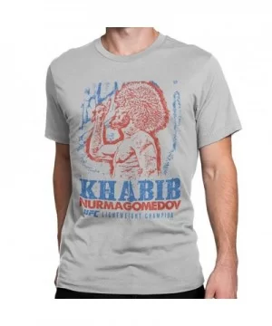 Men's UFC Khabib "The Eagle" Nurmagomedov Russian Sketch T-Shirt - Heather Grey $8.40 MEN'S