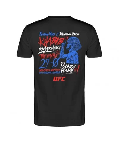 UFC Men's Khabib Nurmagomedov Goat T-Shirt - Black $10.08 MEN'S