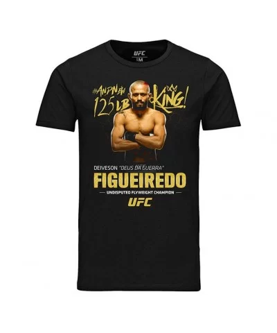 Men's UFC Deiveson Figueiredo 125lb King T-Shirt - Black $9.80 MEN'S