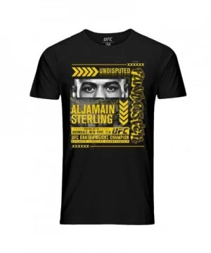 Men's UFC Aljamain "Funk Master" Sterling Undisputed T-Shirt - Black $10.64 MEN'S