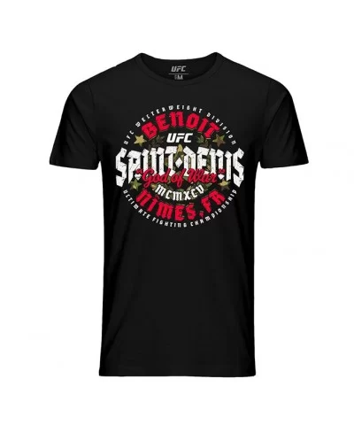 Men's UFC Benoit "God of War" Saint Denis Crest T-Shirt - Black $9.80 MEN'S