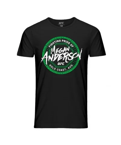 Men's UFC Megan Anderson Gold Coast Crest T-Shirt - Black $11.48 MEN'S