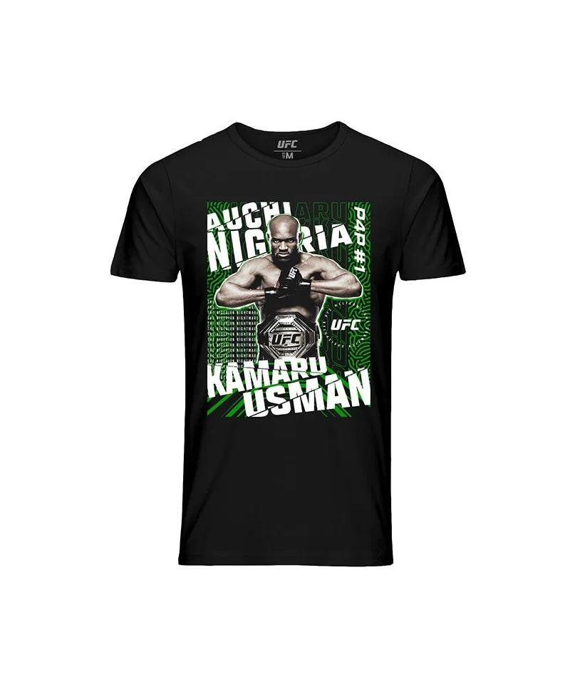 Men's UFC Kamaru "The Nigerian Nightmare" Usman P4P Champ T-Shirt - Black $11.76 MEN'S