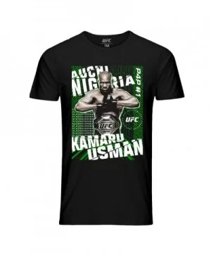 Men's UFC Kamaru "The Nigerian Nightmare" Usman P4P Champ T-Shirt - Black $11.76 MEN'S