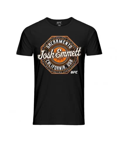 Men's UFC Josh Emmett Crest T-Shirt - Black $11.48 MEN'S