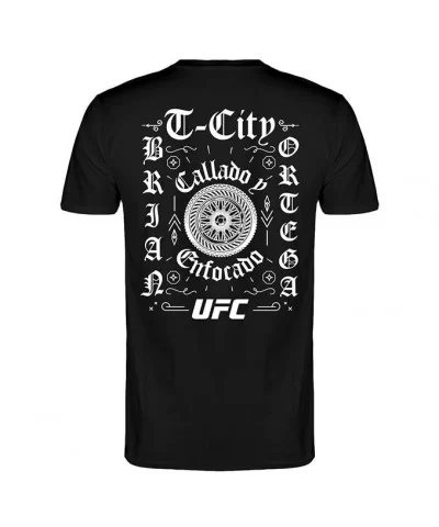 Men's UFC Brian "T-City" Ortega Quiet & Focused T-Shirt - Black $12.32 MEN'S