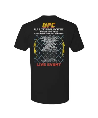 Men's UFC World Octagon Tour T-Shirt - Black $6.80 MEN'S