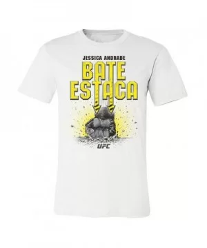 Men's UFC Jessica "Bate Estaca" Andrade T-Shirt - White $8.96 MEN'S