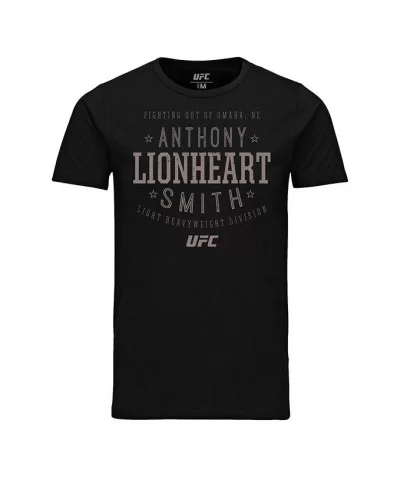 Men's UFC Anthony "Lionheart" Smith Stacked T-Shirt - Black $12.32 MEN'S