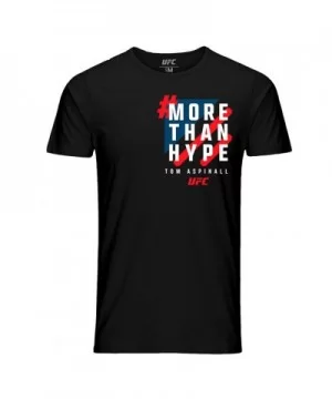 Men's UFC Tom Aspinall More Than Hype T-Shirt - Black $12.88 MEN'S