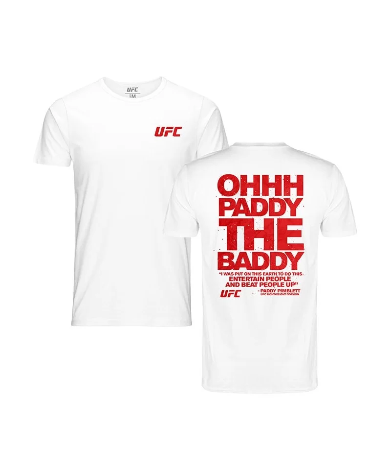 Men's UFC Paddy "The Baddy" Pimblett Quote T-Shirt - White $10.64 MEN'S