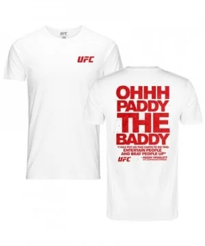 Men's UFC Paddy "The Baddy" Pimblett Quote T-Shirt - White $10.64 MEN'S