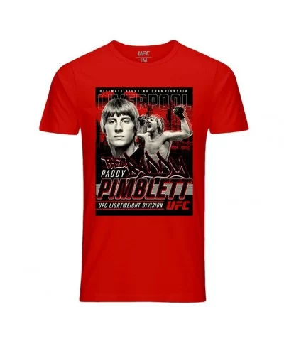 Men's UFC Paddy "The Baddy" Pimblett Liverpool T-Shirt - Red $12.60 MEN'S