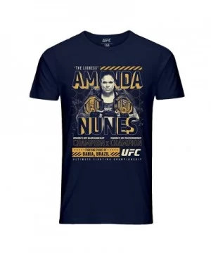 Men's UFC Amanda "The Lioness" Nunes Bantamweight x Flyweight Champ T-Shirt - Black $10.36 MEN'S