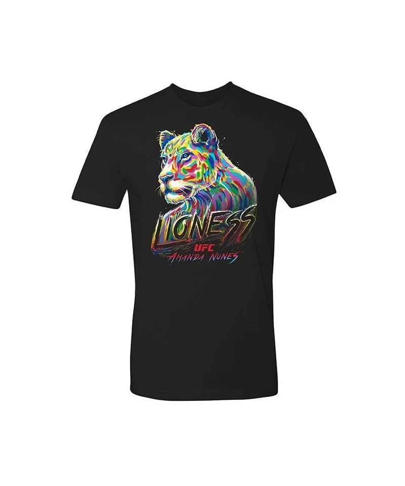 Men's UFC Amanda "The Lioness" Nunes Lion T-Shirt - Black $13.72 MEN'S