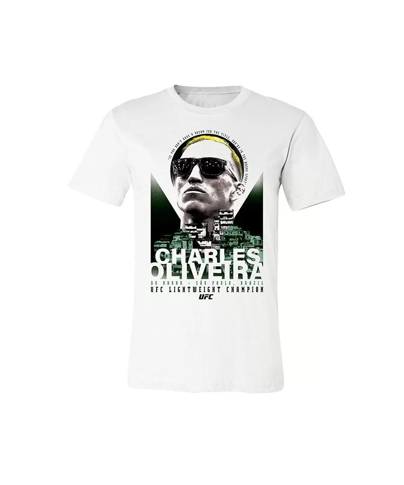 Men's UFC Charles "Do Bronx" Oliveira T-Shirt - White $12.04 MEN'S