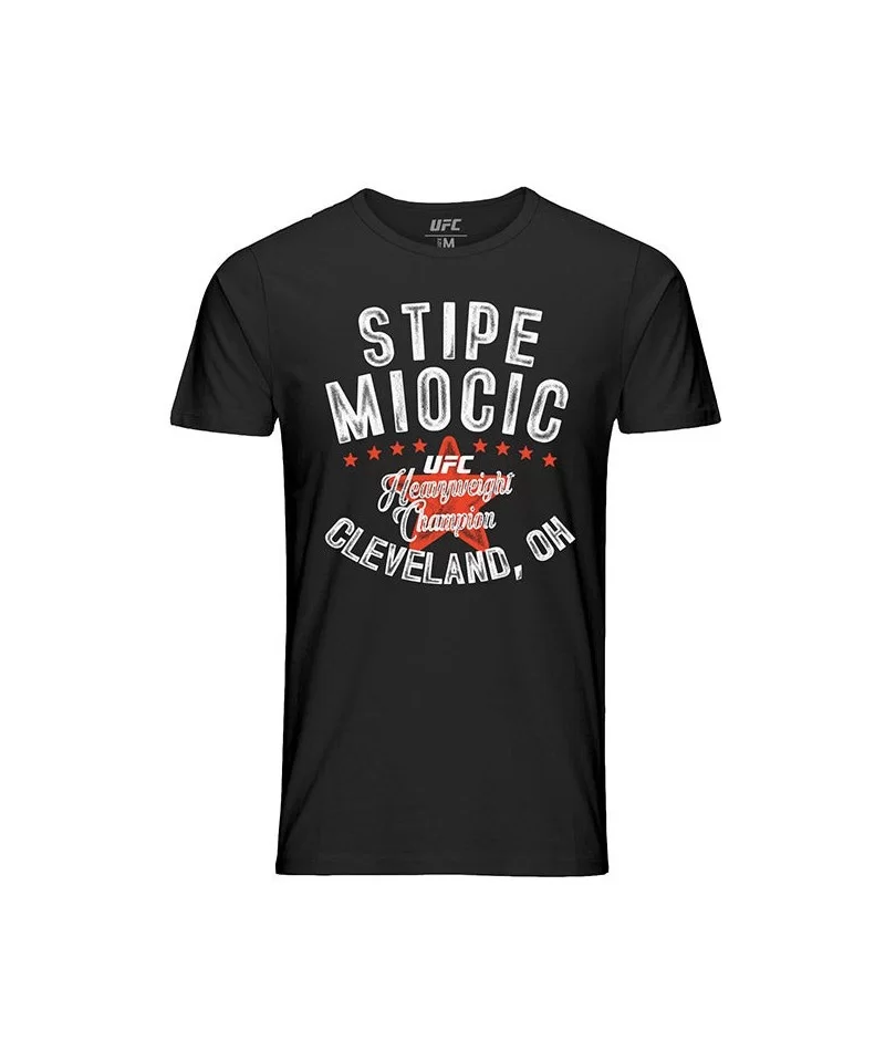 Men's UFC Stipe Miocic Vintage T-Shirt - Black $10.92 MEN'S