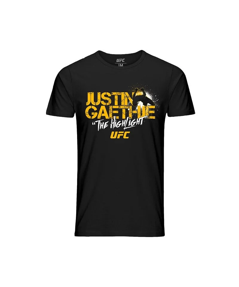 Men's UFC Justin "The Highlight" Gaethje Silhouette T-Shirt - Black $13.16 MEN'S