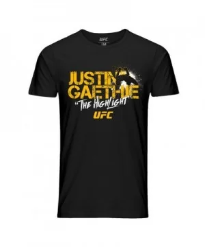 Men's UFC Justin "The Highlight" Gaethje Silhouette T-Shirt - Black $13.16 MEN'S