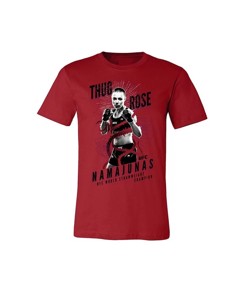 Men's UFC "Thug" Rose Namajunas T-Shirt - Red $13.16 MEN'S