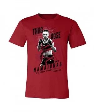 Men's UFC "Thug" Rose Namajunas T-Shirt - Red $13.16 MEN'S