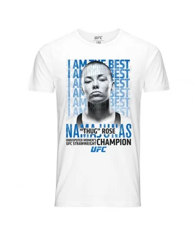 Men's UFC Rose "Thug" Namajunas Champ Quote T-Shirt - White $10.92 MEN'S