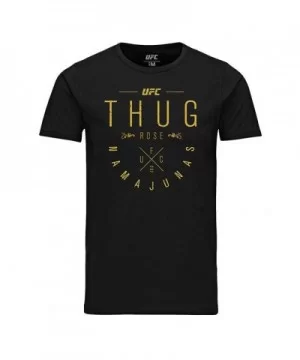 Men's UFC Rose "Thug" Namajunas Script T-Shirt - Black $10.92 MEN'S