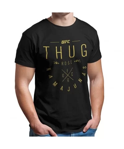 Men's UFC Rose "Thug" Namajunas Script T-Shirt - Black $10.92 MEN'S