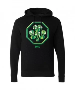 Men's UFC Geo Shamrock Hoodie - Black $18.72 MEN'S