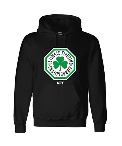 Men's UFC St. Patrick's Day Octagon Hoodie - Black $18.24 MEN'S