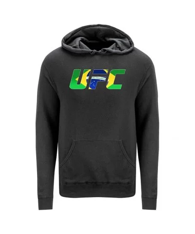 Men's UFC Brazil Country Logo Hoodie - Black $23.52 MEN'S