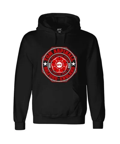 Men's UFC Tom Aspinall Rose Crest Hoodie - Black $16.80 MEN'S