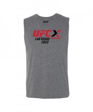 Men's UFC X International Fight Week Muscle T-Shirt - Grey $6.72 MEN'S