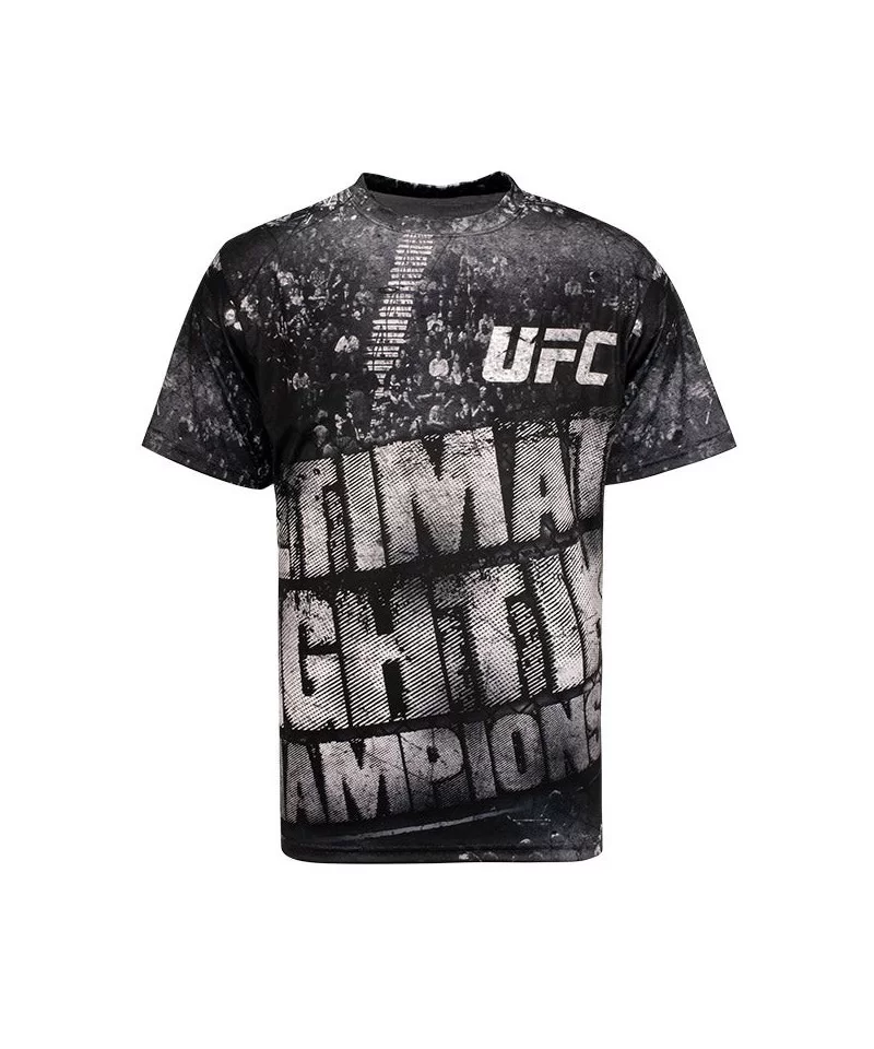 Men's UFC Sublimated All-Over Design T-Shirt - Black $7.00 MEN'S