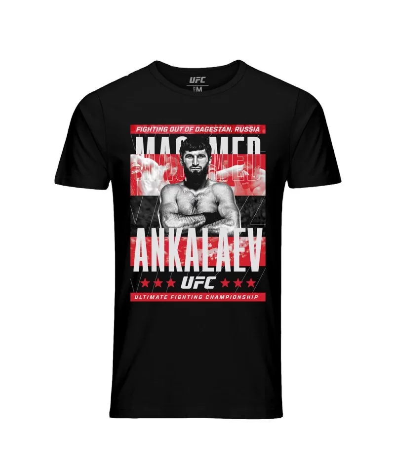 Men's UFC Magomed Ankalaev Staredown T-Shirt - Black $9.24 MEN'S