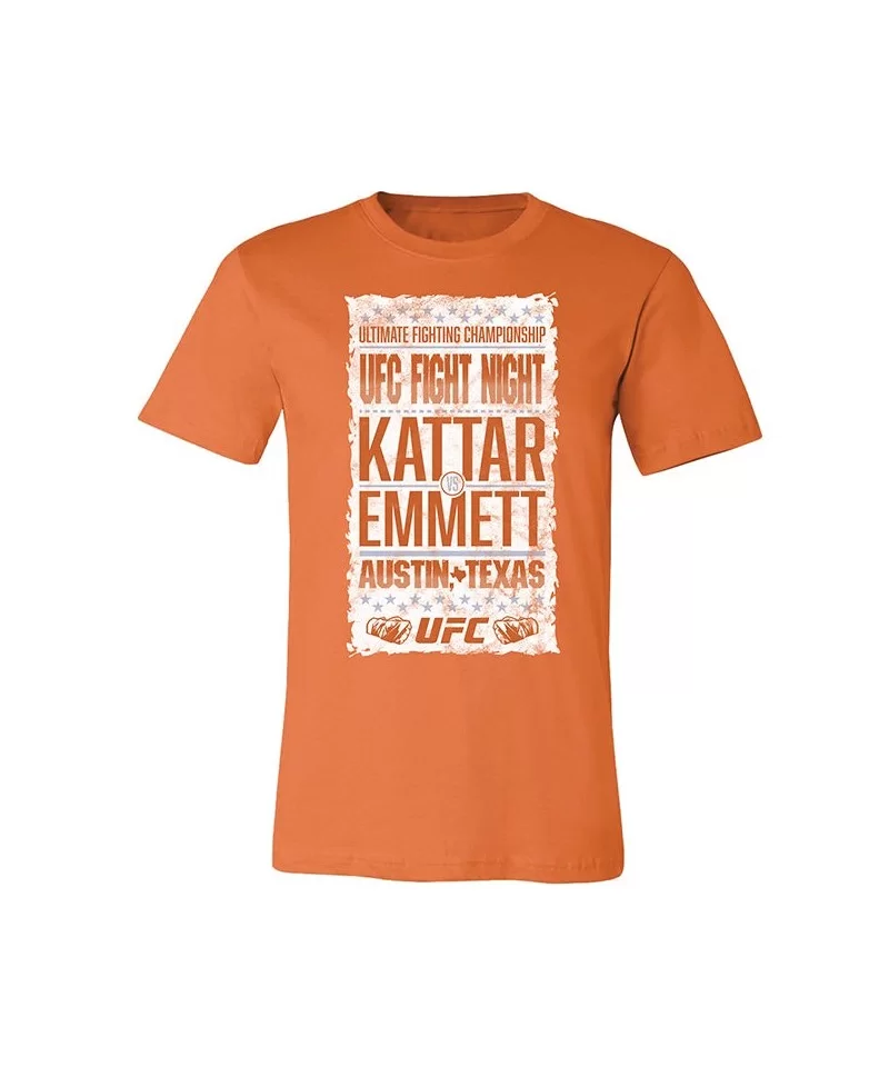 Men's UFC Fight Night Austin City T-Shirt - Orange $4.80 MEN'S