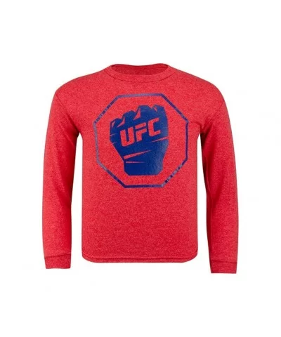 UFC Junior Long Sleeve T-Shirt - Red Heather $7.22 KID'S